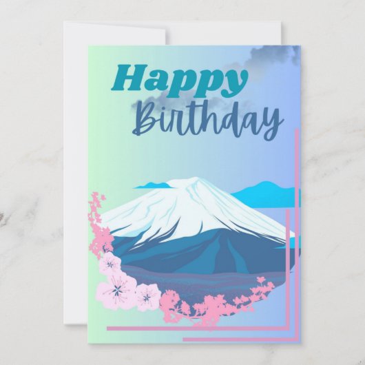 Bonne carte de voeux d'anniversaire (thème Japon) (Devant)