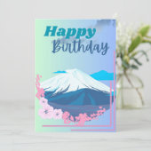 Bonne carte de voeux d'anniversaire (thème Japon) (Debout devant)