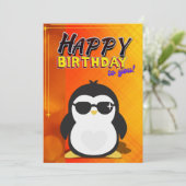 Bonne carte de voeux d'anniversaire (thème Penguin (Debout devant)