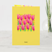 Bonne carte de voeux d'anniversaire, tulipes et li (Dos)