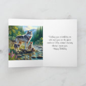 Bonne carte de voeux d'anniversaire Wolves Nature (Intérieur)