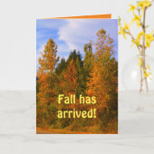 Bonne carte de voeux d'automne, jolies montagnes d (Fleur jaune)