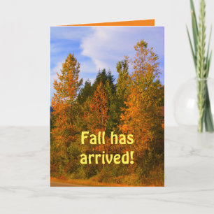 Bonne carte de voeux d'automne, jolies montagnes d