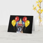 Bonne carte de voeux de boxer anniversaire (Fleur jaune)