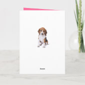 Bonne carte de voeux de Chien Chien Beagle d'anniv (Dos)