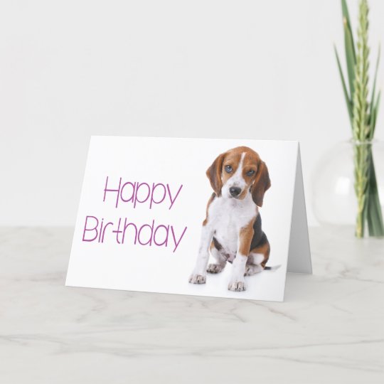 Bonne Carte De Voeux De Chien Chien Beagle D Anniv Zazzle Be