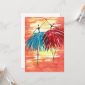 Bonne carte de voeux de danse (Devant/Arrière en situation)