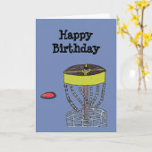 Bonne carte de voeux de golf disque d'anniversaire (Fleur jaune)