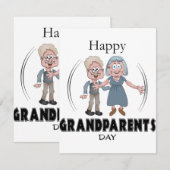 Bonne carte de voeux de la Journée des grands-pare (Devant / Derrière)