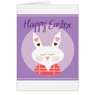 Bonne carte de voeux de lapin de Pâques
