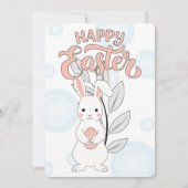 Bonne carte de voeux de lapin de Pâques (Devant)