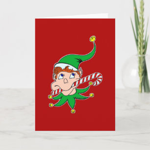 Bonne carte de voeux de lutin