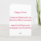 Bonne carte de voeux de neige (Dos)