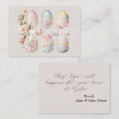 Bonne carte de voeux de Pâques (Devant / Derrière)