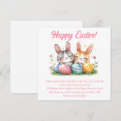 Bonne carte de voeux de Pâques (Devant / Derrière)
