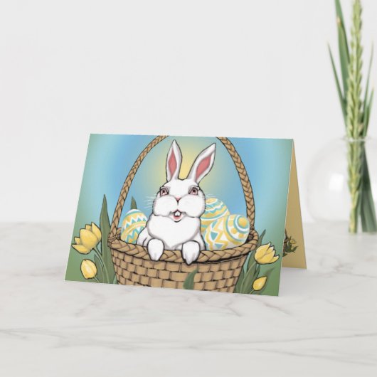 Bonne Carte de voeux de Pâques Cartes de lapin per (Devant)