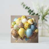 Bonne carte de voeux des ballons d'anniversaire (Debout devant)