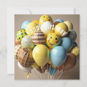 Bonne carte de voeux des ballons d'anniversaire (Devant)