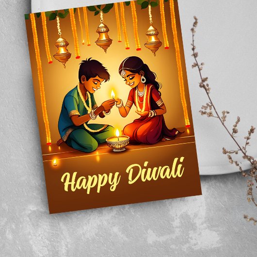 Bonne carte de voeux Diwali