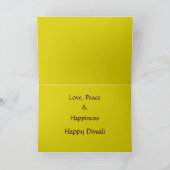 Bonne carte de voeux Diwali. (Intérieur)