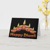 Bonne carte de voeux Diwali Deepas (Fleur jaune)