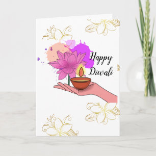 Bonne carte de voeux Diwali pliée
