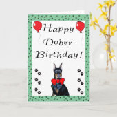 Bonne carte de voeux Dober-Anniversaire (Fleur jaune)
