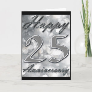 Bonne carte de voeux du 25e anniversaire