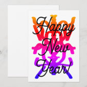 Bonne carte de voeux du Nouvel An (Devant / Derrière)