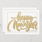 Bonne carte de voeux du Nouvel An (Devant / Derrière)