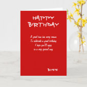 Bonne carte de voeux du patron d'anniversaire (Fleur jaune)