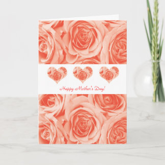 Bonne carte de voeux du rose de la fête des mères