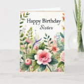 Bonne carte de voeux Fleur sauvage d'anniversaire  (Devant)