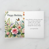 Bonne carte de voeux Fleur sauvage d'anniversaire  (Intérieur)