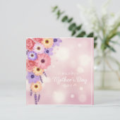 Bonne carte de voeux fleurie pour la fête des mère (Debout devant)