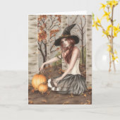 Bonne carte de voeux Halloween (Fleur jaune)