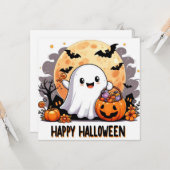 Bonne Carte de voeux Halloween (Devant/Arrière en situation)