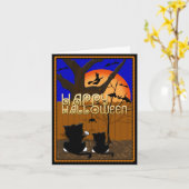 Bonne carte de voeux Halloween (Fleur jaune)