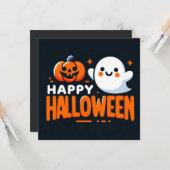 Bonne Carte de voeux Halloween (Devant/Arrière en situation)