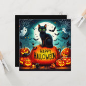 Bonne Carte de voeux Halloween (Devant/Arrière en situation)