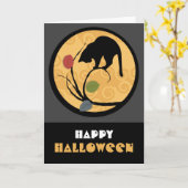 Bonne carte de voeux Halloween (Fleur jaune)