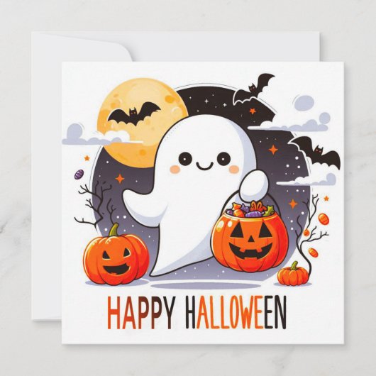Bonne Carte de voeux Halloween (Devant)