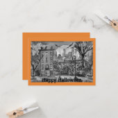 Bonne carte de voeux Halloween (Devant/Arrière en situation)