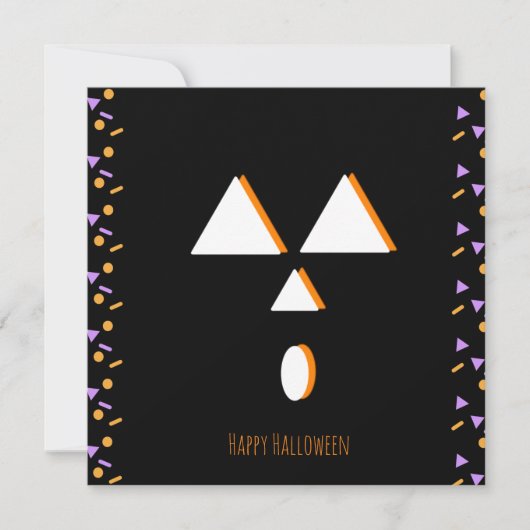 Bonne carte de voeux Halloween | Amusant Citrouill (Devant)