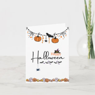 Bonne carte de voeux Halloween Carte Éffrayante mi