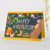 Bonne carte de voeux Halloween Party (Fleur jaune)