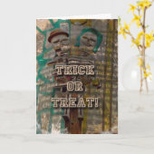 Bonne carte de voeux Halloween Skeleton (Fleur jaune)