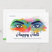 Bonne carte de voeux Holi (Devant / Derrière)