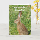 Bonne carte de voeux Jack Rabbit Anniversaire Bela (Fleur jaune)