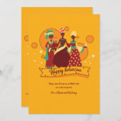 Bonne carte de voeux Kwanzaa (Devant / Derrière)